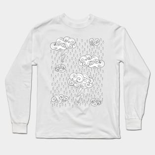 Noncolored Fairytale Weather Forecast Print Long Sleeve T-Shirt